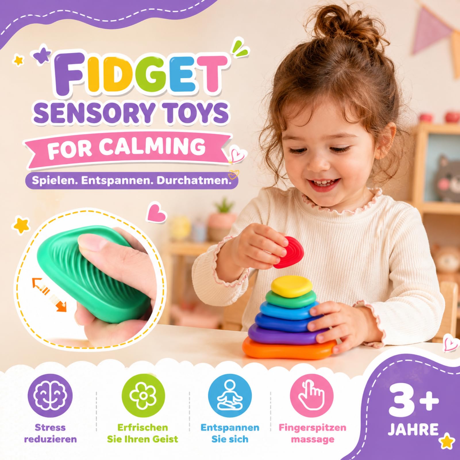 Productos Sensoriales Suaves Para Aliviar El Estrés En Adultos Con Autismo – 2 Piezas RIZTGAE