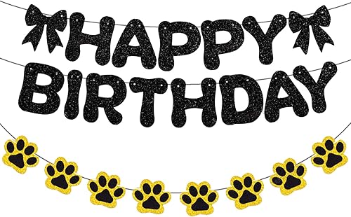 Vista 35 de Cartel con temática de perro feliz cumpleaños, decoración colorida para niños, bebés, perros, suministros de fiesta de cumpleaños Perro