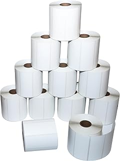 CompuLabel Direct Thermal Labels, 3 1/2 x 1 1/2 Inch, White, Roll, Permanent Adhesive, Perforations Between Labels, 900 per Roll, 12 Rolls per Carton (530651)