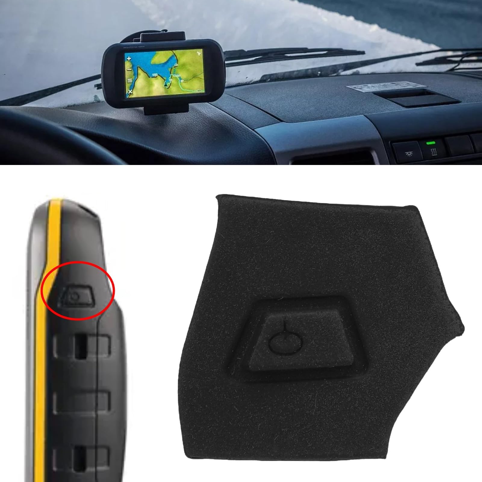 TOPINCN El Reemplazo del Botón Normal de Caucho para Montana 600 650 650T 680T, Operaciones Convenientes para GPS, Anti -Slip, Adecuado para Uso Profesional