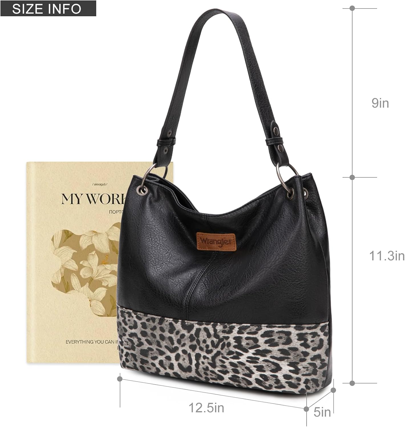 Wrangler Hobo Bags for Women Vegan Leather Top Handle Shoulder Purses and Handbags - Image 7