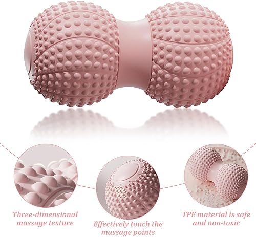 Miniatura 4 de Bola de masaje de maní para tejido profundo, terapia de punto de activación, liberación miofascial - Rodillo de espuma de lacrosse doble para