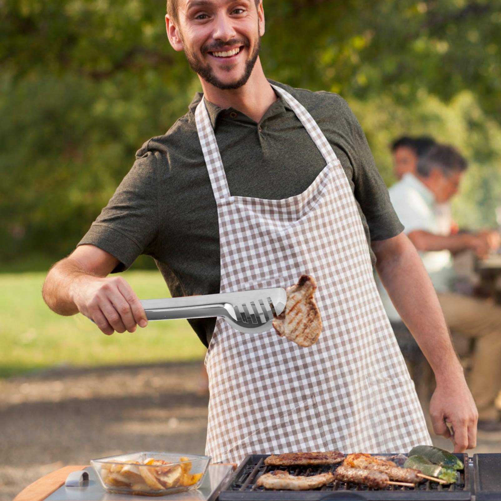 Cabilock 4-teiliges Servierzangen Set Edelstahl - Hitzebeständig & Spülmaschinenfest
