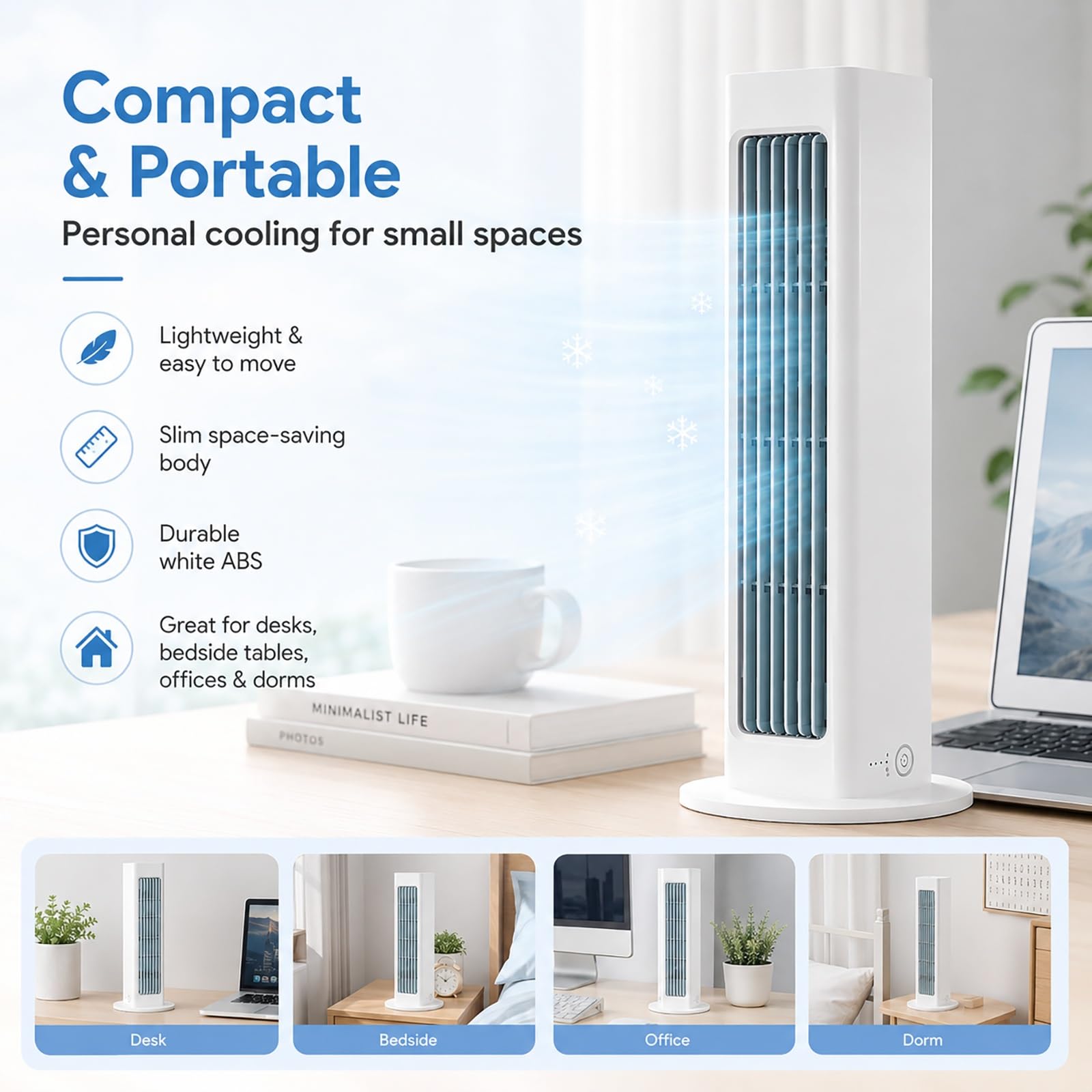 Ventilador Aire Acondicionado Portátil, Climatizador Evaporativo