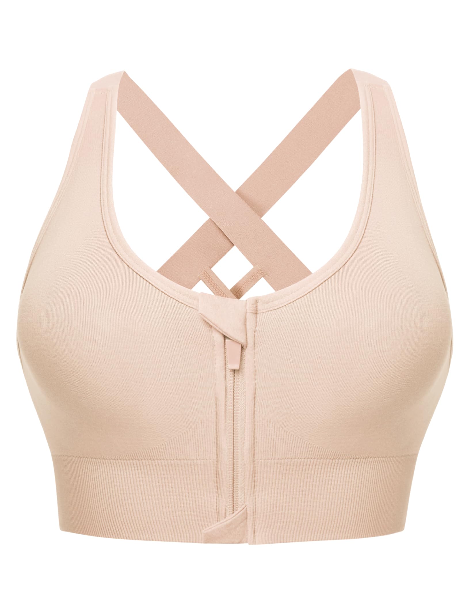 Sykooria Adjustable Sports Bra for Women High Support Padded Workout Tops Gym Fitness Running Yoga Bras