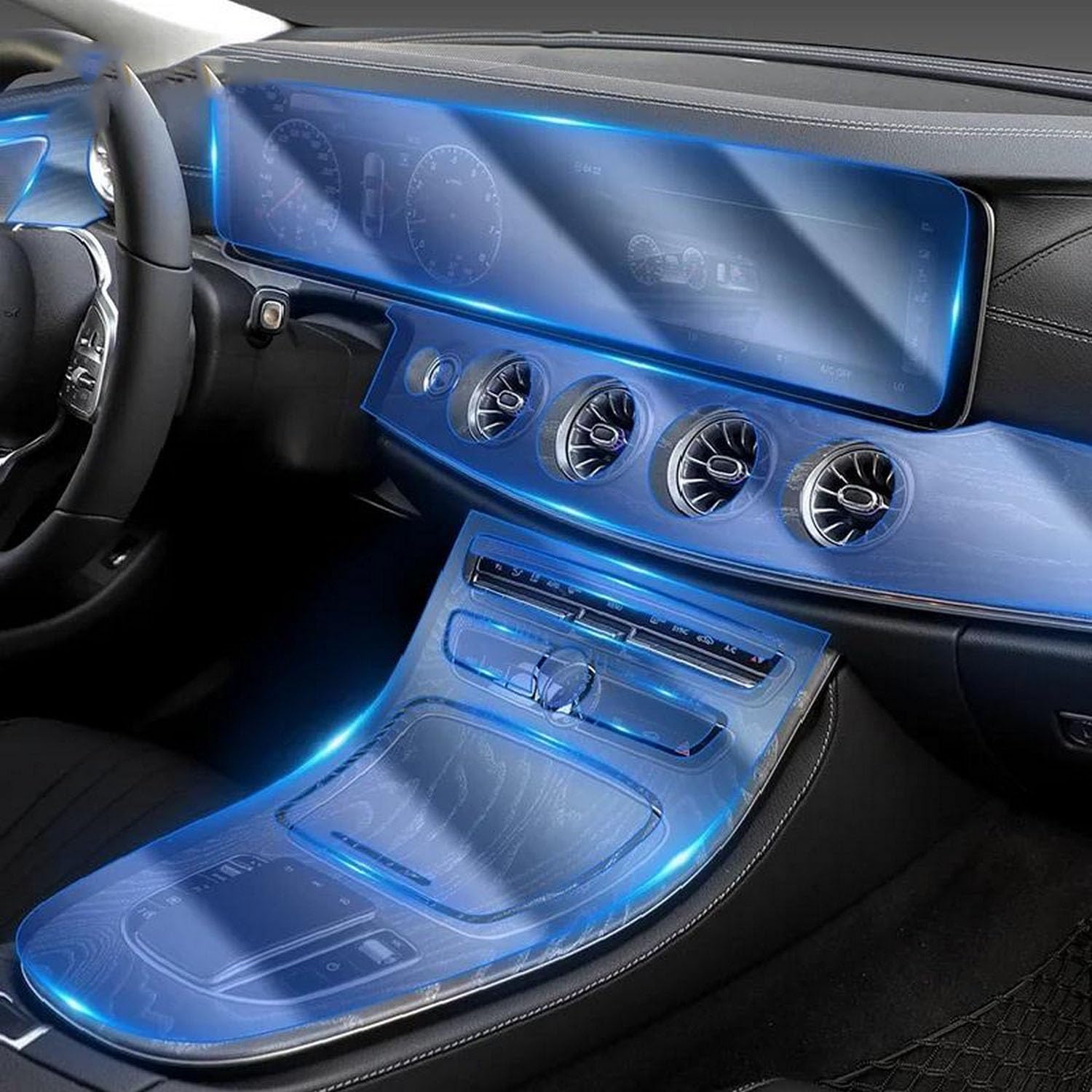 Car Center Console Screen Protective Film Anti-Scratch Repair Clear TPU Sticker Accessories,for Mercedes-Benz CLS 2018-2022