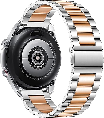 Vista 33 de Correas compatibles con Samsung Galaxy Watch de 1.81 pulgadas / Galaxy 3 de 1.772 pulgadas, correa de repuesto de metal de acero inoxidable para Azul