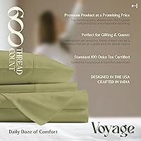 Vista 32 de MAYFAIR LINEN Twin XL Fitted Sheet Only - 100% Egyptian Cotton 600 Thread Count 16" Deep Pocket Fitted Sheet Twin XL, Cooling Sateen Elastic Bottom