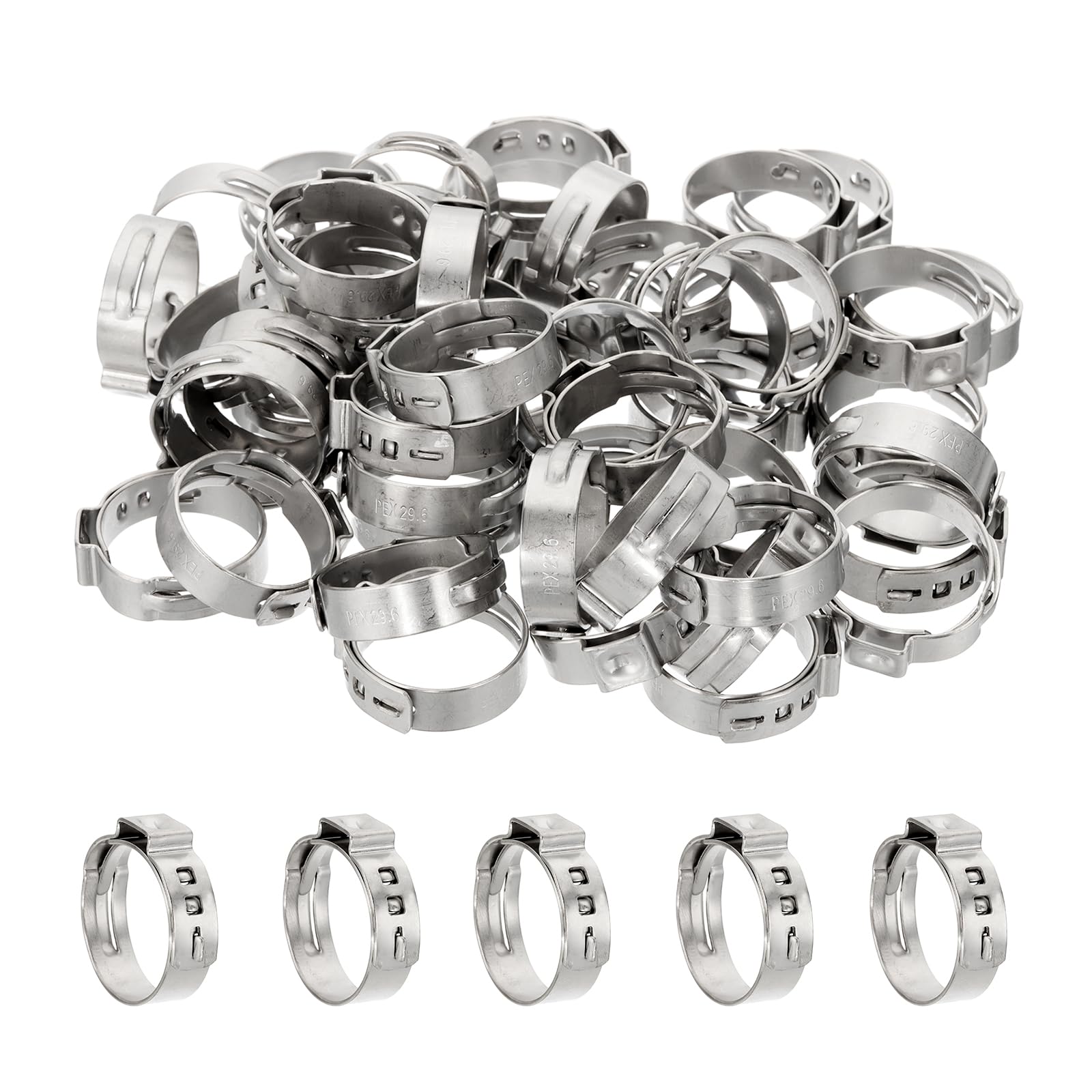 Buy CABAX 4 Inch Duct Clamp, Stainless Steel Large Hose Clamp Adjustable Diameter 91 114mm Worm Drive Clamp For Plumbing Dryer Vent For Automotive