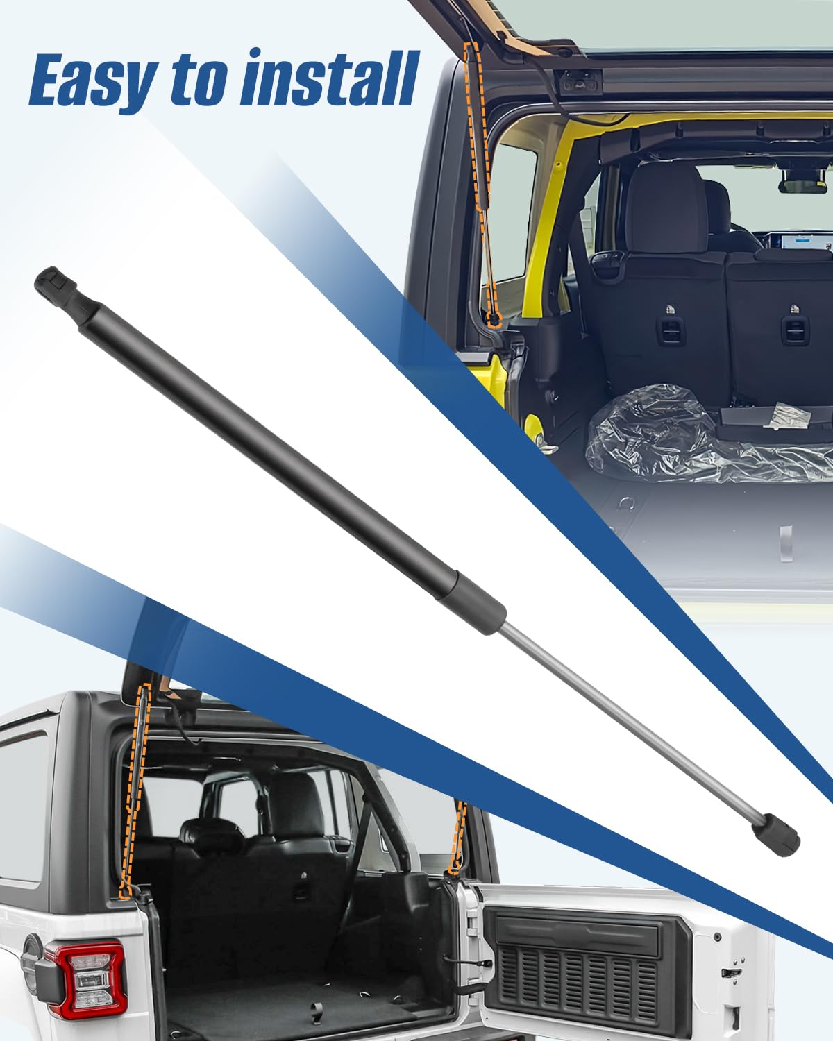 Automotive Replacement Struts Jeep Wrangler Rear Window Support Struts ...