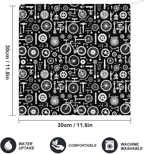 Miniatura 2 de Decorative Hand Towels for Bathroom - Bicycle Retro Print Soft Absorbent Small Bath Hand Towels for Kitchen, Farmhouse, Spa, Hotel, Guest Tea and