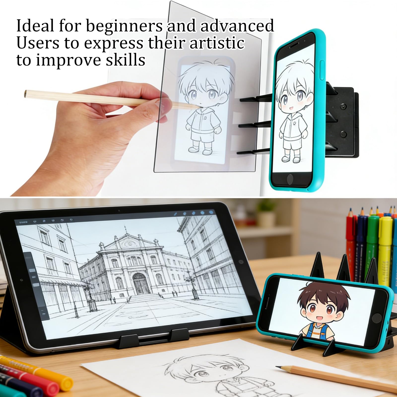 Proiettore da disegno, Tavolo da disegno A4 E proiettore cellulare, Tavolo da disegno ottico per bambini