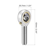 Vista 2 de uxcell POSB6 Rodamiento de extremo de varilla de 3/8 pulgadas de diámetro Pre-lubricado Rodamiento 3/8-24 rosca macho izquierda