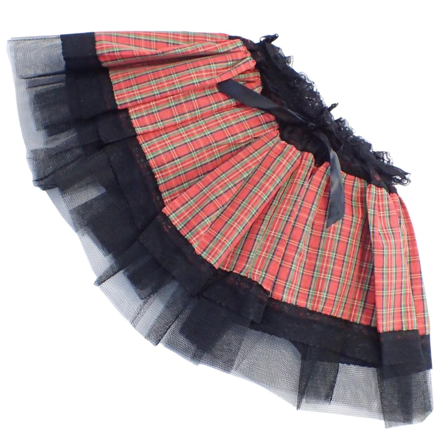 Topkids Accessories Girls Lacey Tartan Halloween Costume Tutu For & Women, Cute Tutu Skirts Costumes For Teenagers Underskirt Tutus, Pretty Halloween Costume Skirt Adult & Children (Lacey Tartan)