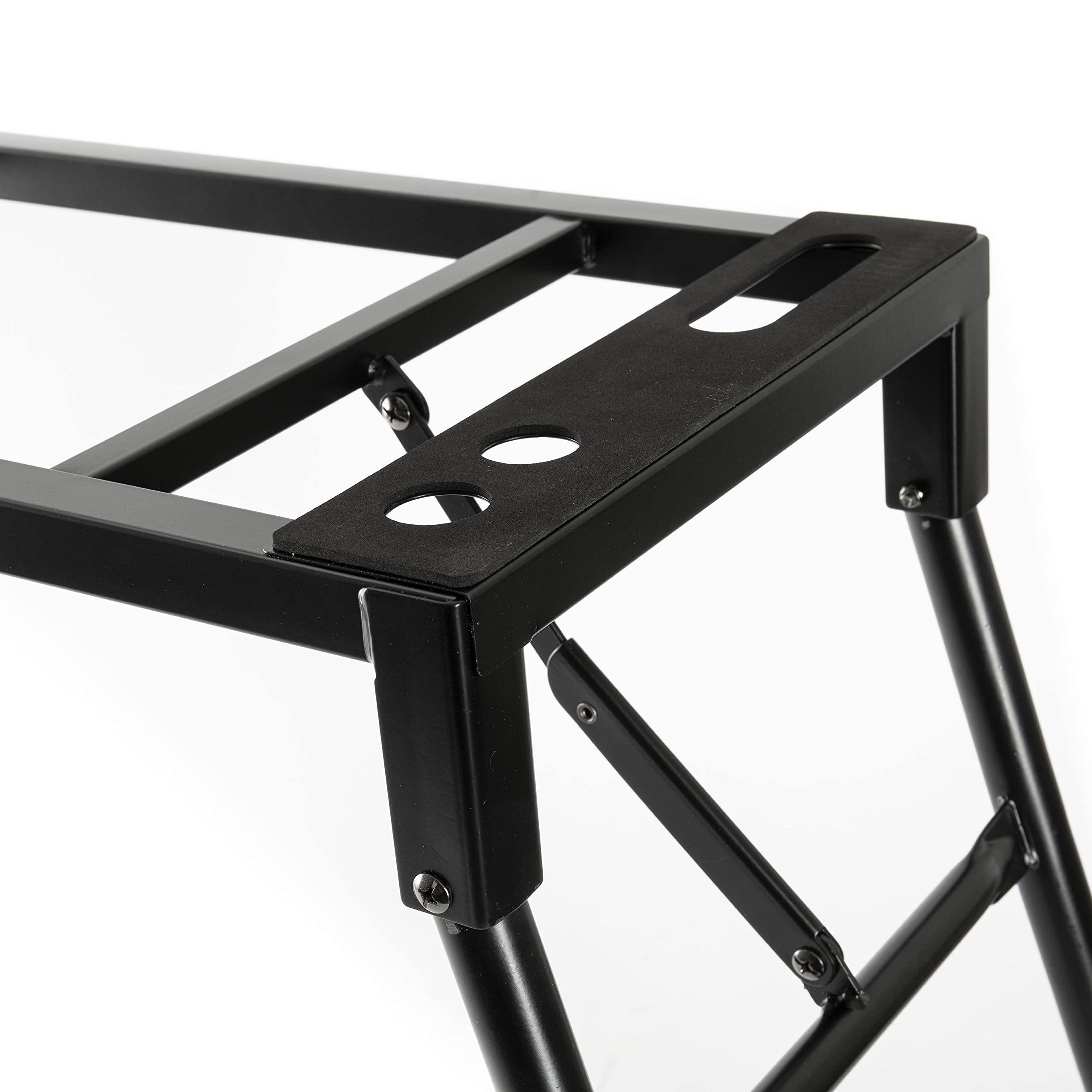MUSIC STORE MXS-A1B Keyboardtisch, Universeller Ständer für Keyboards und Synthesizer, Einstellbar, Zusammenklappbar, Gummifüße für Sicheren Stand, Höhe 630-970 mm, Belastbarkeit bis 80 kg