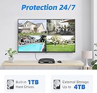 Vista 3 de Sistema de seguridad de 8 cámaras, 8 canales, 1080p, DVR
