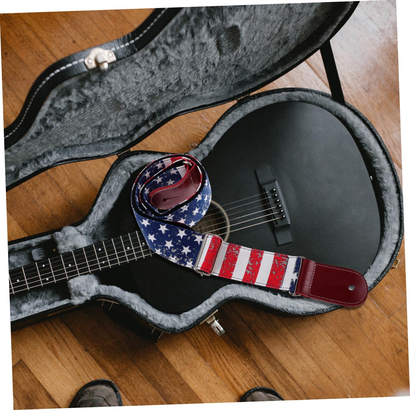 Toddmomy Correa de guitarra Hombro bajo correa ajustable accesorios para guitarra correa de accesorios de guitarra reemplazo de correas impresión de lienzo