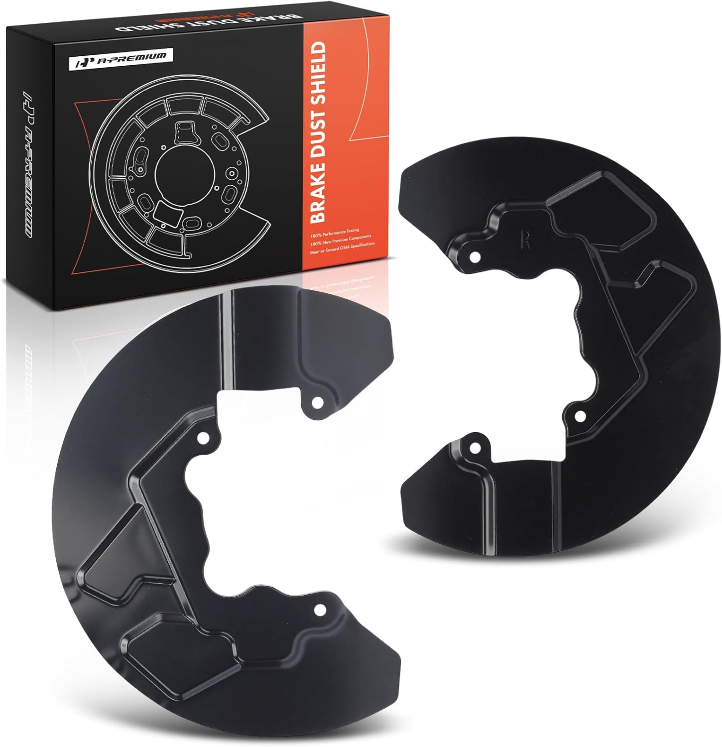 A-Premium Front Driver and Passenger Side Brake Dust Shield Compatible with Ford Models - Mustang 2015-2023, Set of 2