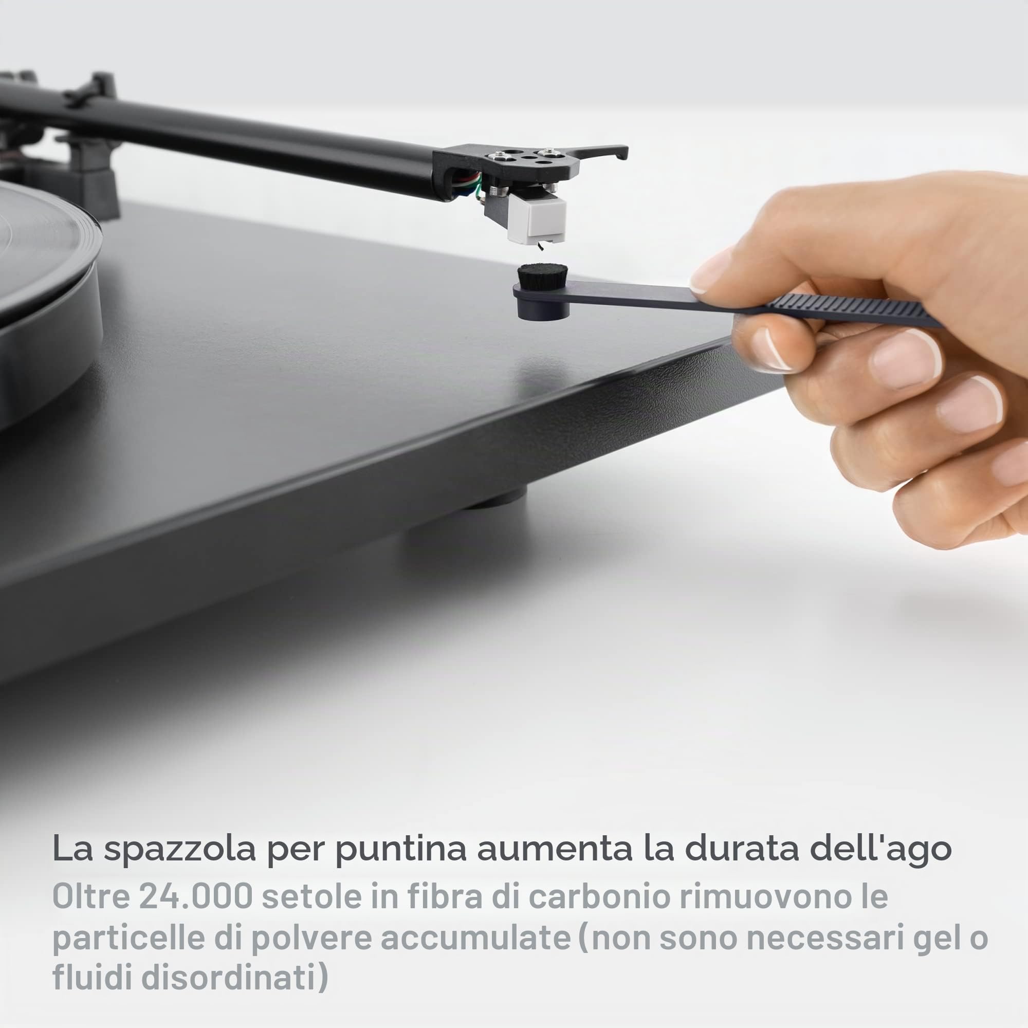 Boundless Audio Kit per la pulizia dei dischi – Kit 5 in 1 per la pulizia dei dischi in vinile, include spazzola in velluto, pennello per pennino, soluzione per la pulizia dei dischi, spazzola per la