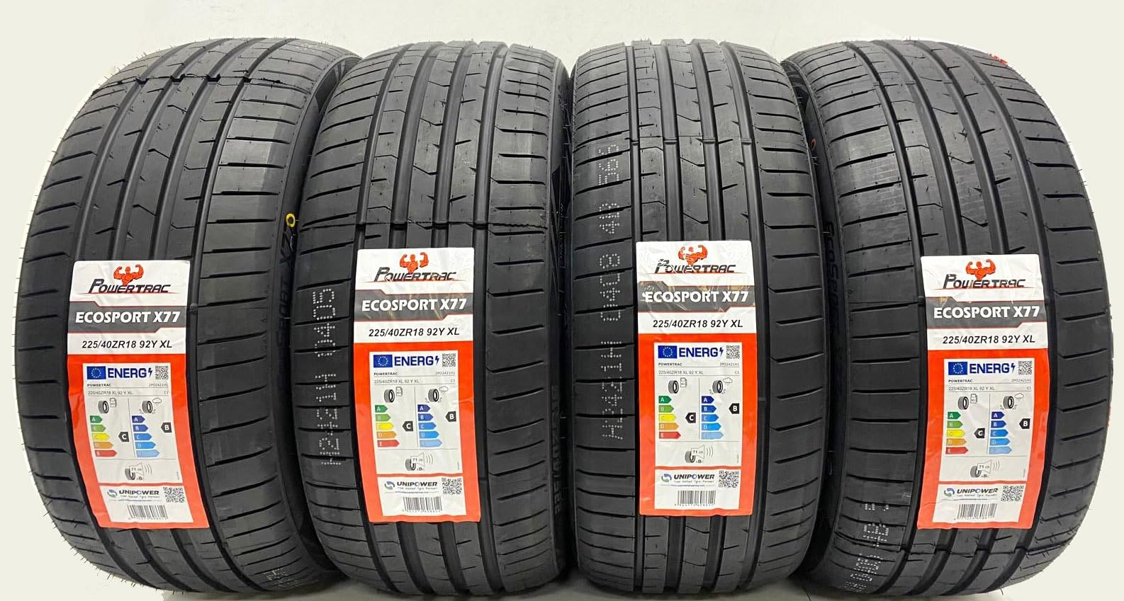 車のパーツ 225/40R18 4 X 225 40 18 POWERTRAC 92Y TYRES XL EXTRA LOAD 225/40ZR18 M+S