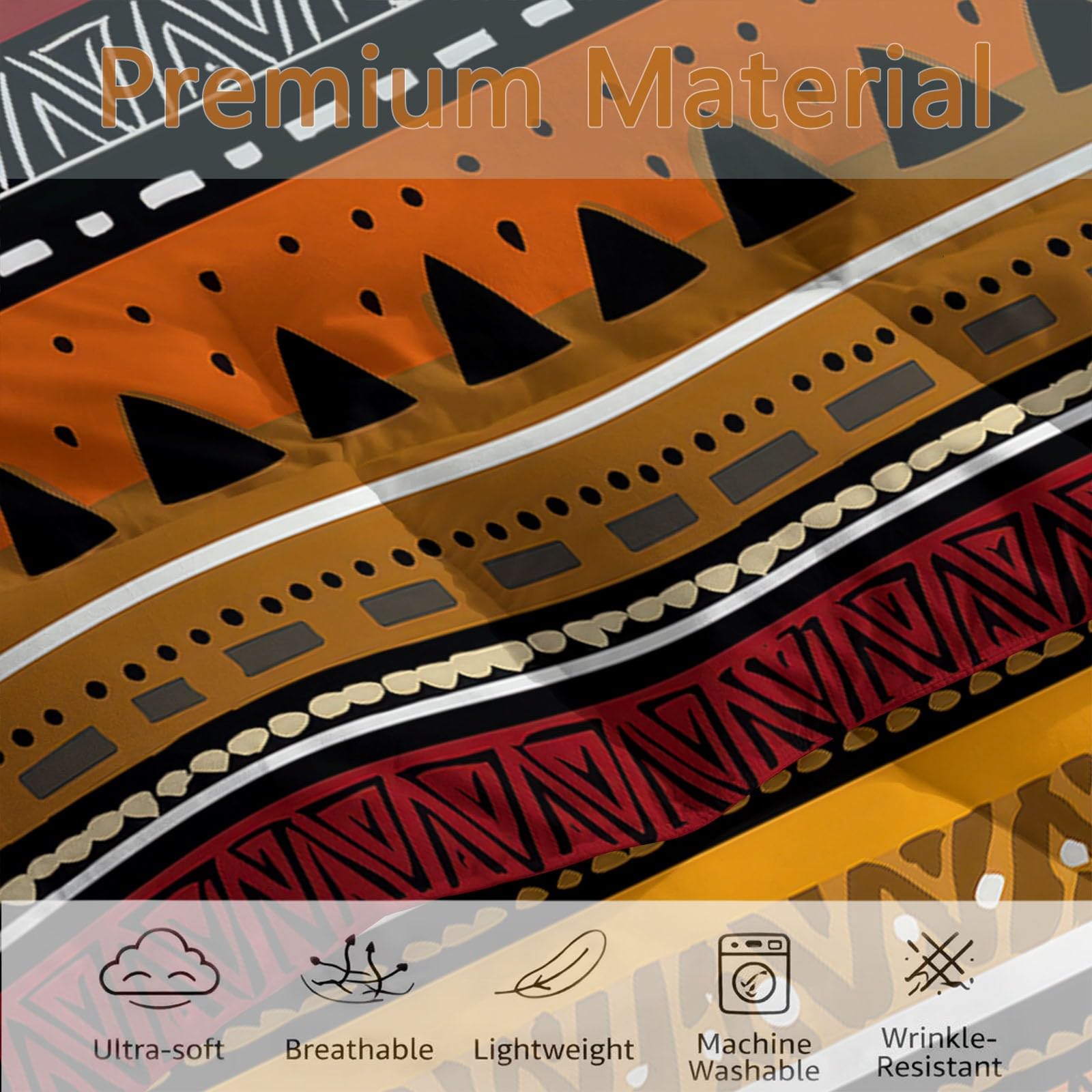 Bettdecke 155 x 220 cm 4 Jahreszeiten, Retro Tribal Geometrisch Gestreift Steppdecke, Warme Ganzjahresdecke - Mehrfarbig Bettdecke ohne Bezug, Waschbar Schlafdecke mit 2 Kissenbezug