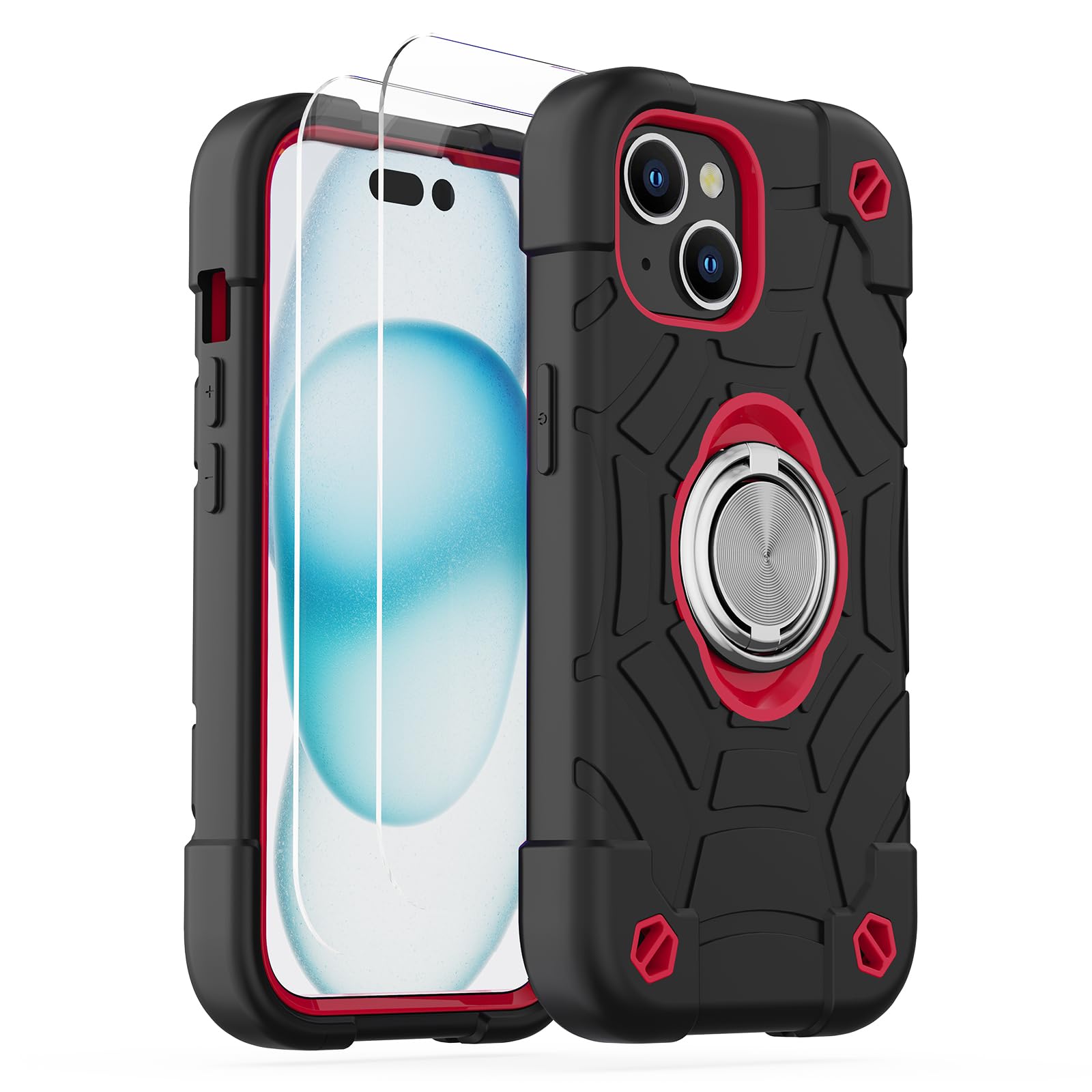 Coque iPhone 14 Plus/15 Plus antichoc avec anneau pour activités outdoor - 8