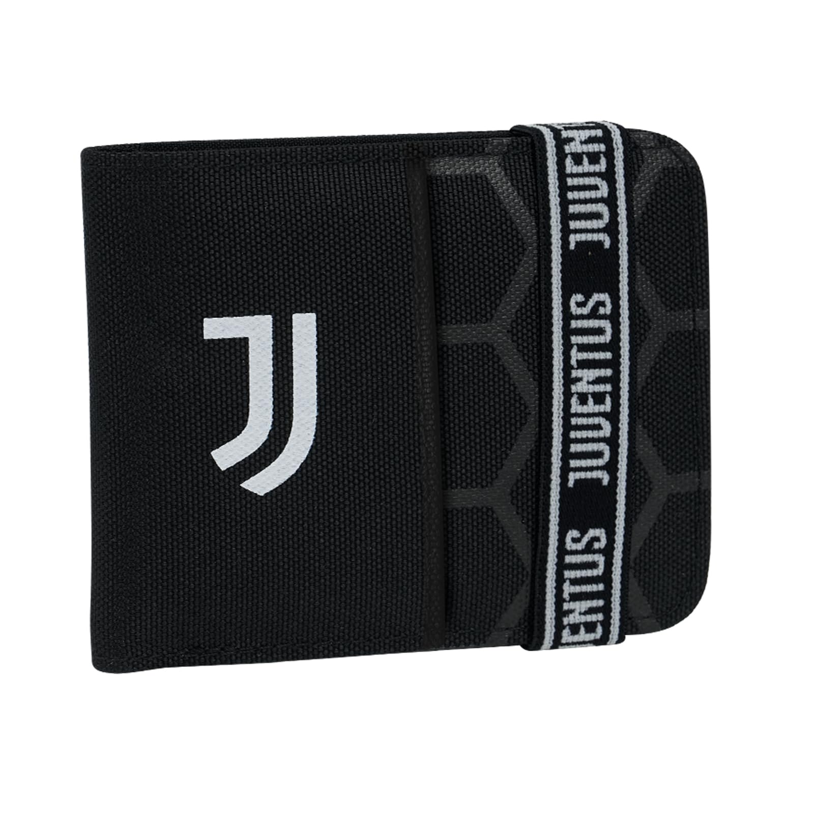 Portafoglio Uomo -F.C. JUVENTUS Calcio, Nero Bianco - Apertura con Elastico -Portamonete con Chiusura Magnetica -Multi Scomparti Interni- Portafoglio Bambino -Squadre Calcio Serie A - Tifoso Juventino