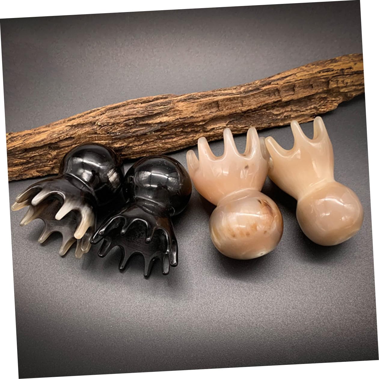 FRCOLOR 2 Stk Octopus Massagekamm Haarmassagegerät Kopfhautmassagegerät Reise Haarkamm Haarkamm-reinigungswerkzeug Werkzeug Zum Muskelkratzen Haare Auslösen Hornkamm Black Hornverbrauch