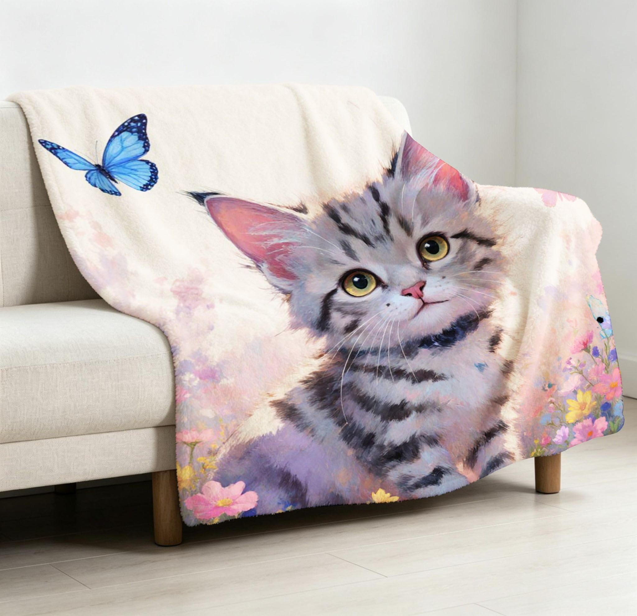 Manta Grande 180x220 cm Flor De Gato Polar Franela Térmica-A125