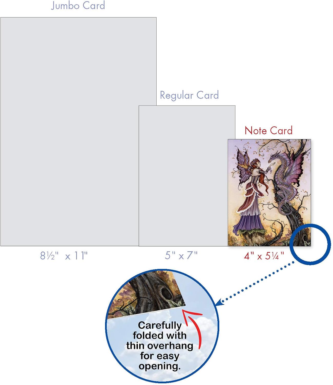 The Best Card Company - 20 Cute Cards Boxed (4 x 5.12 Inch) - Assorted Blank Set (10 Designs, 2 Each) - Fantastic Faeries AM3367OCB-B2x10 - Image 7