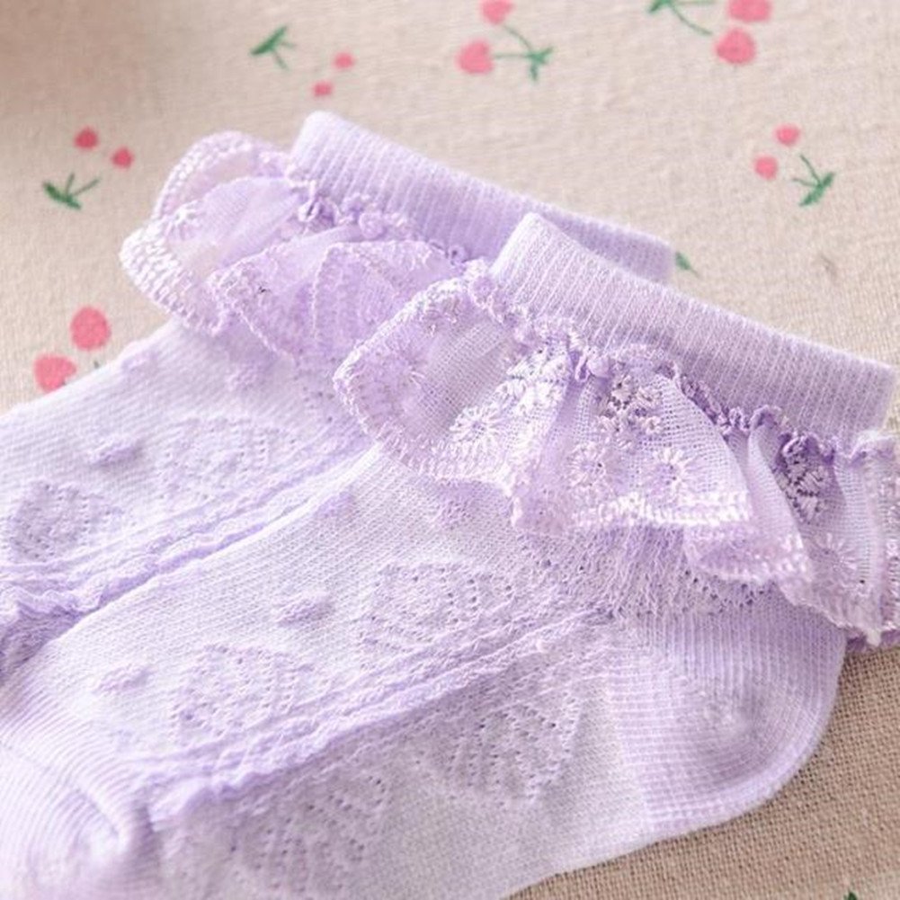 QandSweet Calcetines tobilleros para niñas recién nacidas y niños pequeños