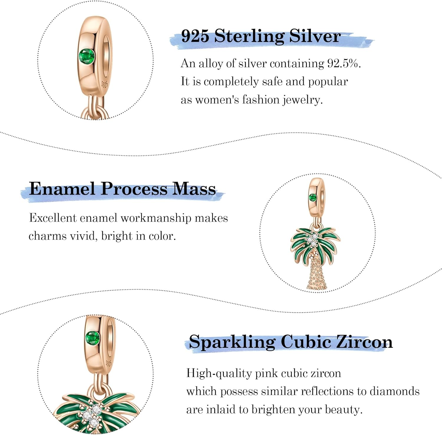 JIAYIQI 925 Sterling Silver Charms for Bracelets and Necklaces Mermaid Coffee USA Flag Christian Devil's Eye Charms Beads Jewelry for Women - Image 5