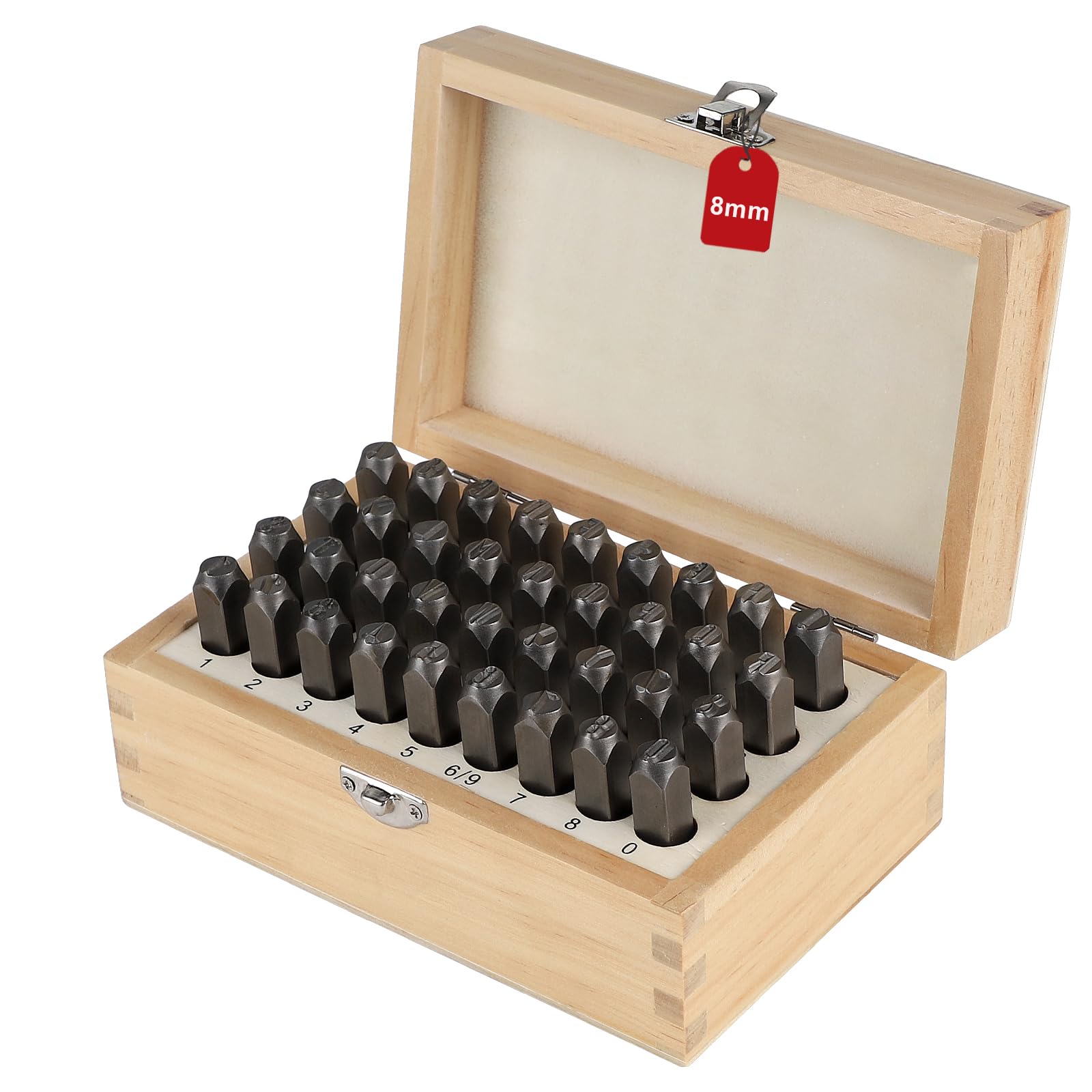 Kit 36 Poinçons Lettres & Chiffres 3mm + Marteau - Pour Estampage Métal, Cuir, Bois - DIY Bijoux