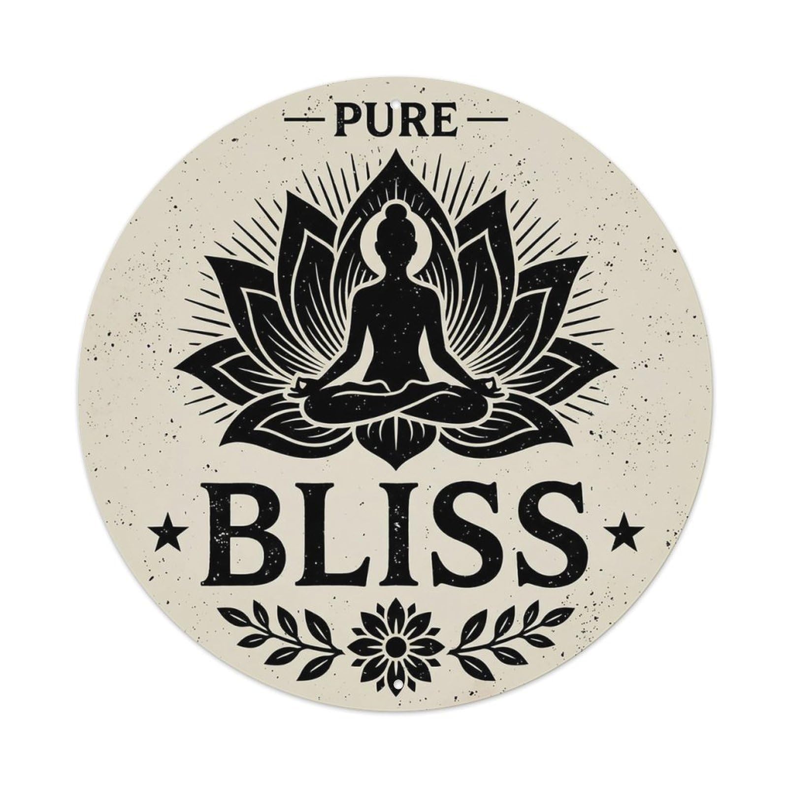 Zen Flower Meditation Den Bliss Metal Tin Sign