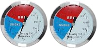 DOZYANT 3-1/8 Inch BBQ Grill Thermometer 2-Pack | Replacement for Oklahoma Joe's Smokers | Accurate 100-550°F Temp Gauge
