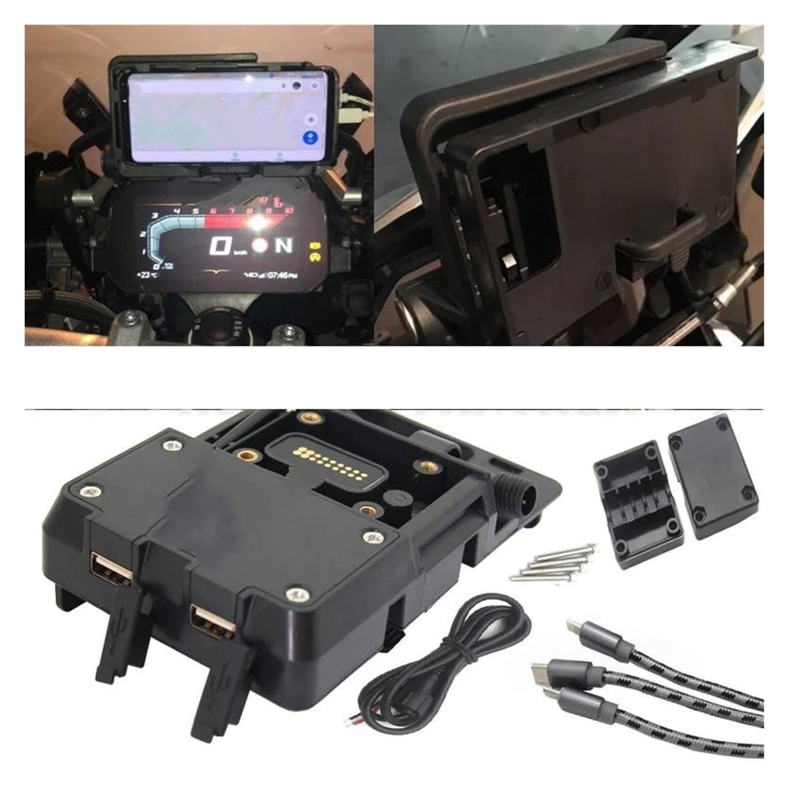 Support De Navigation Moto Support GPS Moto SWAWIS - Alliage Aluminium Support Gps Pour Moto