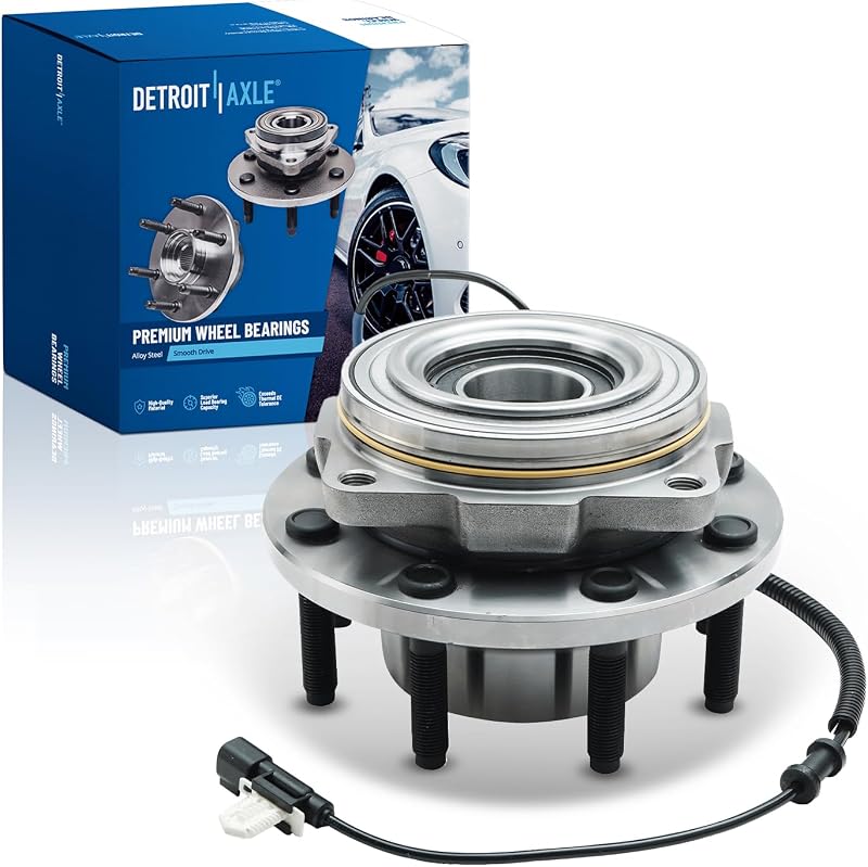 Detroit Axle - 4WD Front Wheel Bearing Hub for 11-16 Ford F-250 SD F-350 SD | F-250 F-350 Super Duty , Replacement 2012 2013 2014 2015 F-250 F-350 Super Duty (SRW Models) Wheel Bearing and Hub Assembly