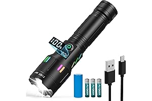 SWANN HIGH POWER LASER - Rechargeable Flashlight, LED 120000 Lumens Tactical Flashlight