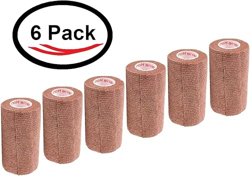 Miniatura 126 de Cinta adhesiva para veterinarios (negro) (paquete de 2) (4 pulgadas x 15 pies), autoadhesiva, adherente, cohesiva, flexible, autoadhesiva, rollo