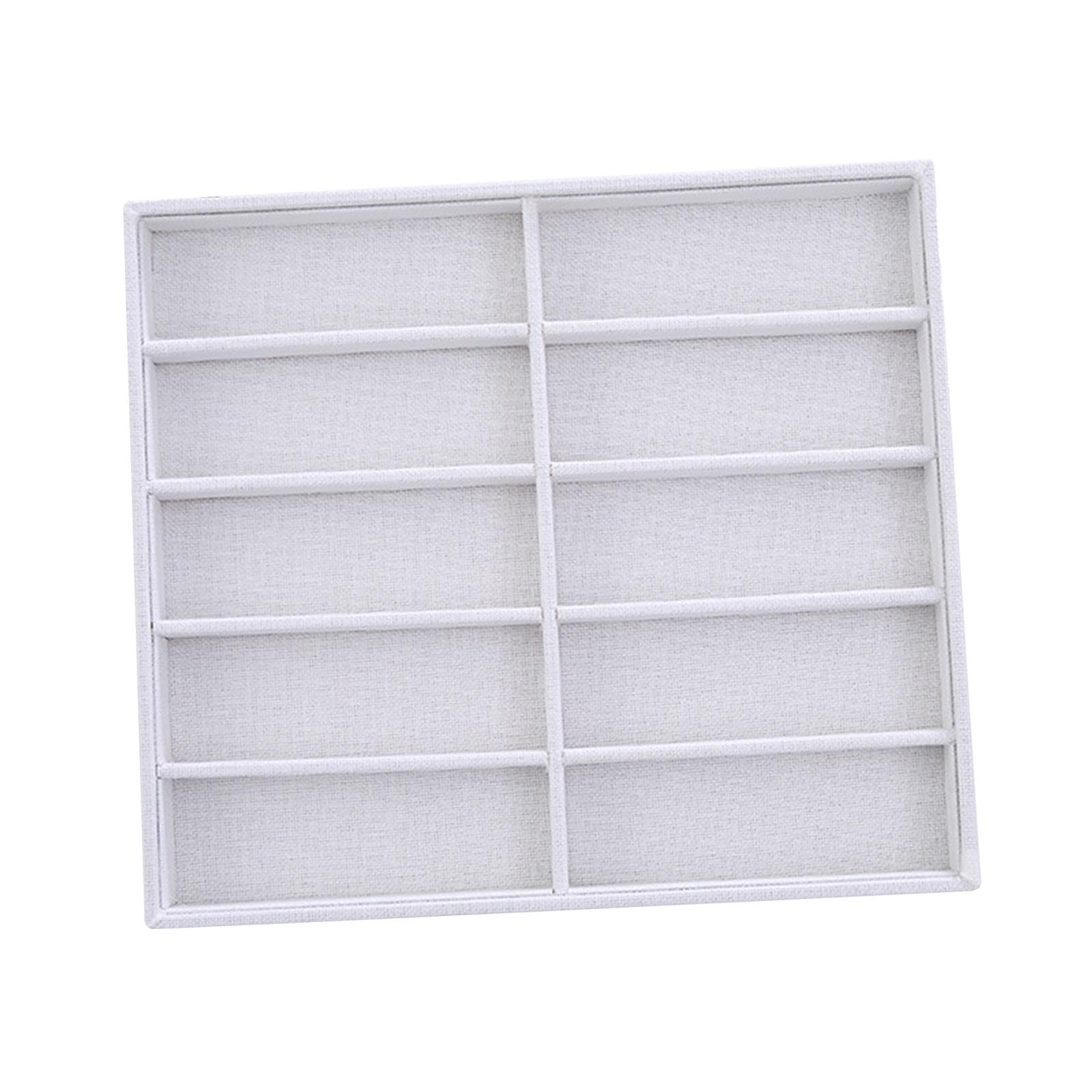 Glasses Organizer 10 Grid Decor Eyewear Display Case for Travel Home Desktop White|Health & Beauty | Vision Care | Eyeglass Cases-image-0