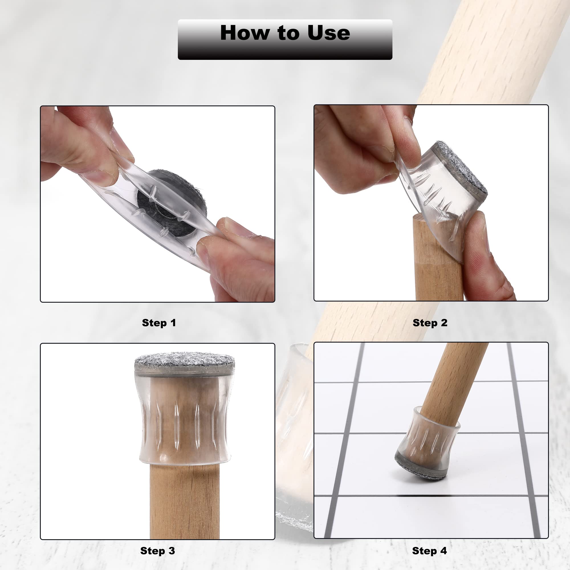 Snapklik.com : Chair Leg Floor Protectors Chair Leg Caps Chair Leg ...