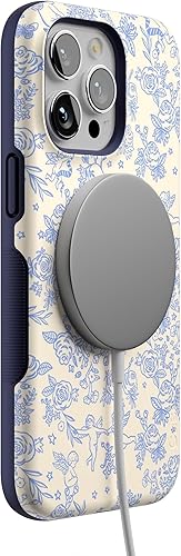 Vista 420 de Casely Funda para iPhone 15 Pro Max Jardín Secreto Flores mixtas Funda atrevida Compatible con MagSafe y botón de acción Secret Garden