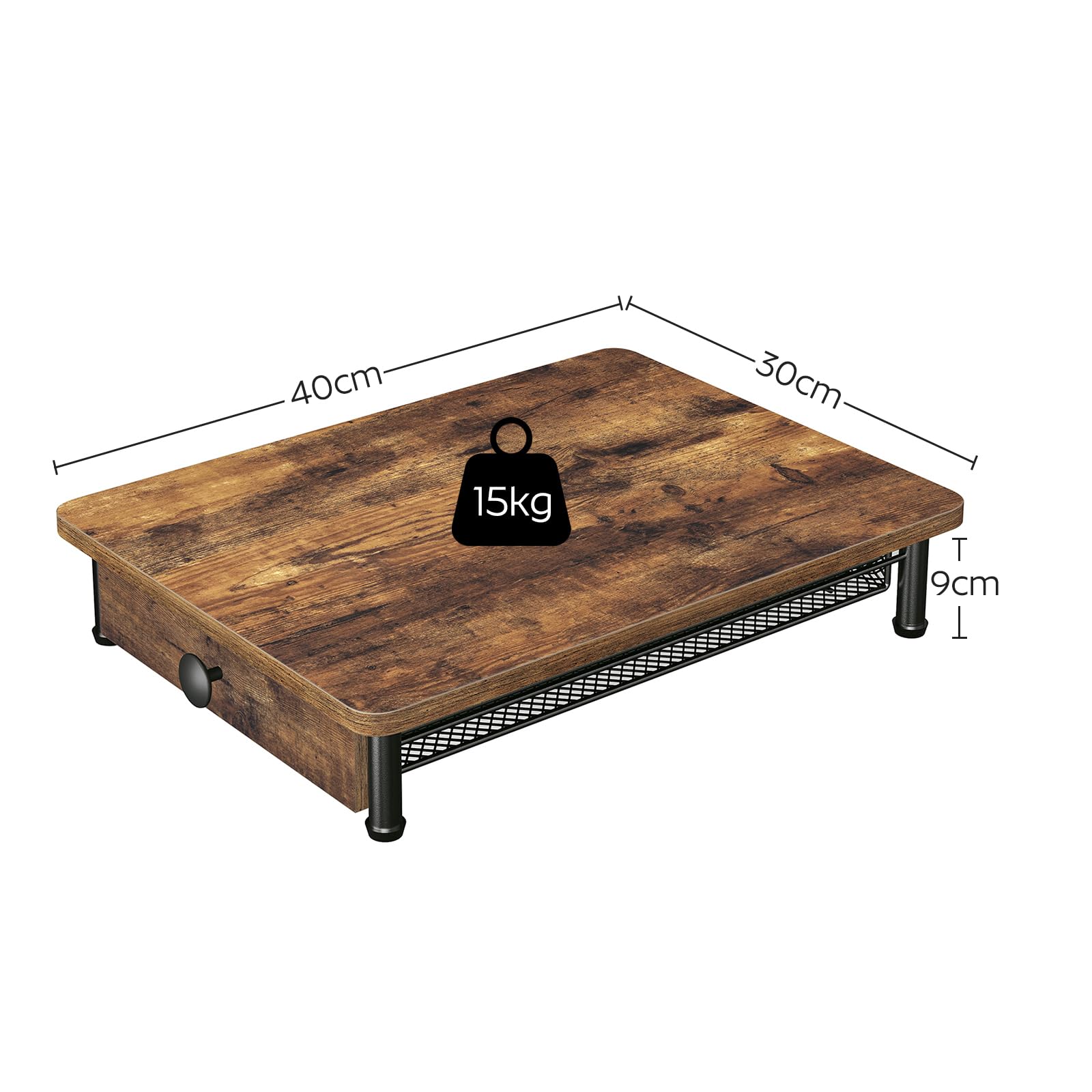 YATINEY Gewürzregal, 2-stufiger drehbarer Organizer Küchenregal, kreisdrehbares Gewürzregal Stehend, Kapselhalter, XSR22BR-XKH08BRG1