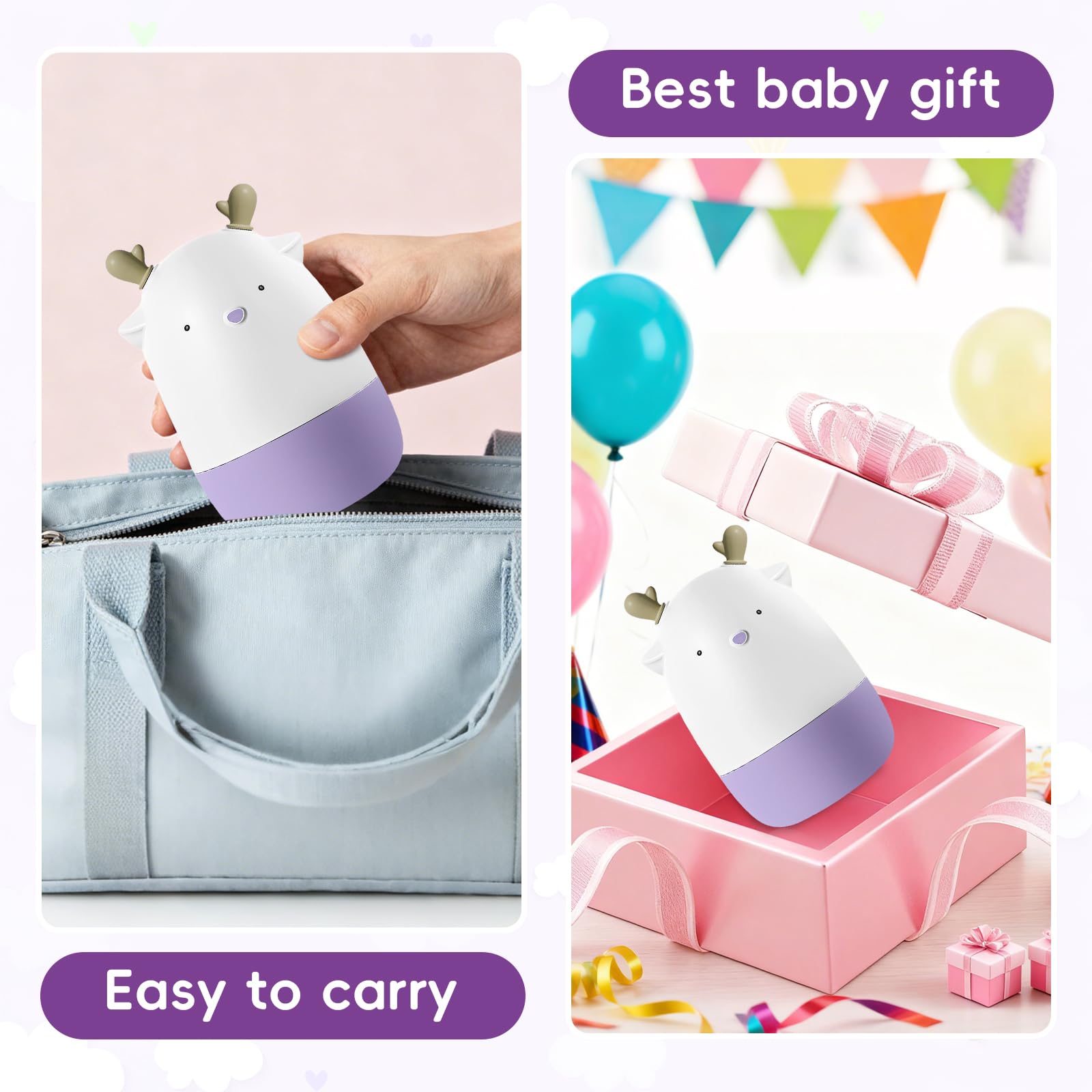 7 Pcs Manucure Bébé, Trousse de Soin Bébé, avec Brosse à Cheveux Étui Pince à Ongles Ciseaux ect, pour Nouveau-Nés Filles Garçons