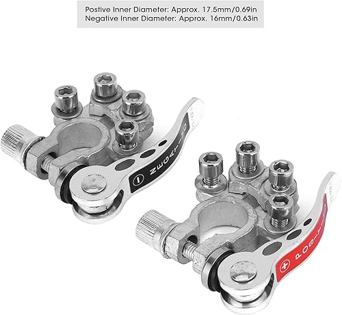 Miniatura 3 de Terminales Bateria para - Terminales de batería de cobre para cable de batería de automóvil, abrazaderas de terminales de terminales de 2 piezas,