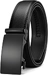 CHAOREN Ceintures à cliquet Hommes, 1 Ceintures Homme 3/8" Cuir pour Robe, Micro réglable Fit Everywhere