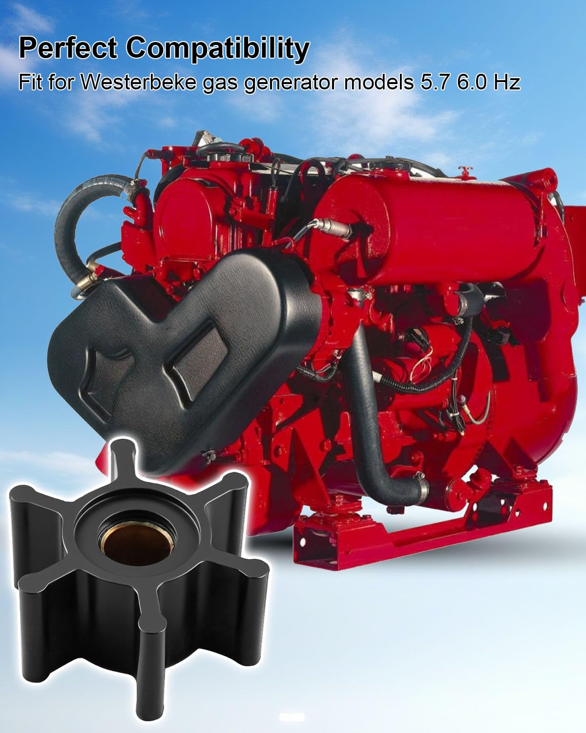 Westerbeke Marine Generator 3.5 SBCG Impeller Kit Replaces 48065 Fits