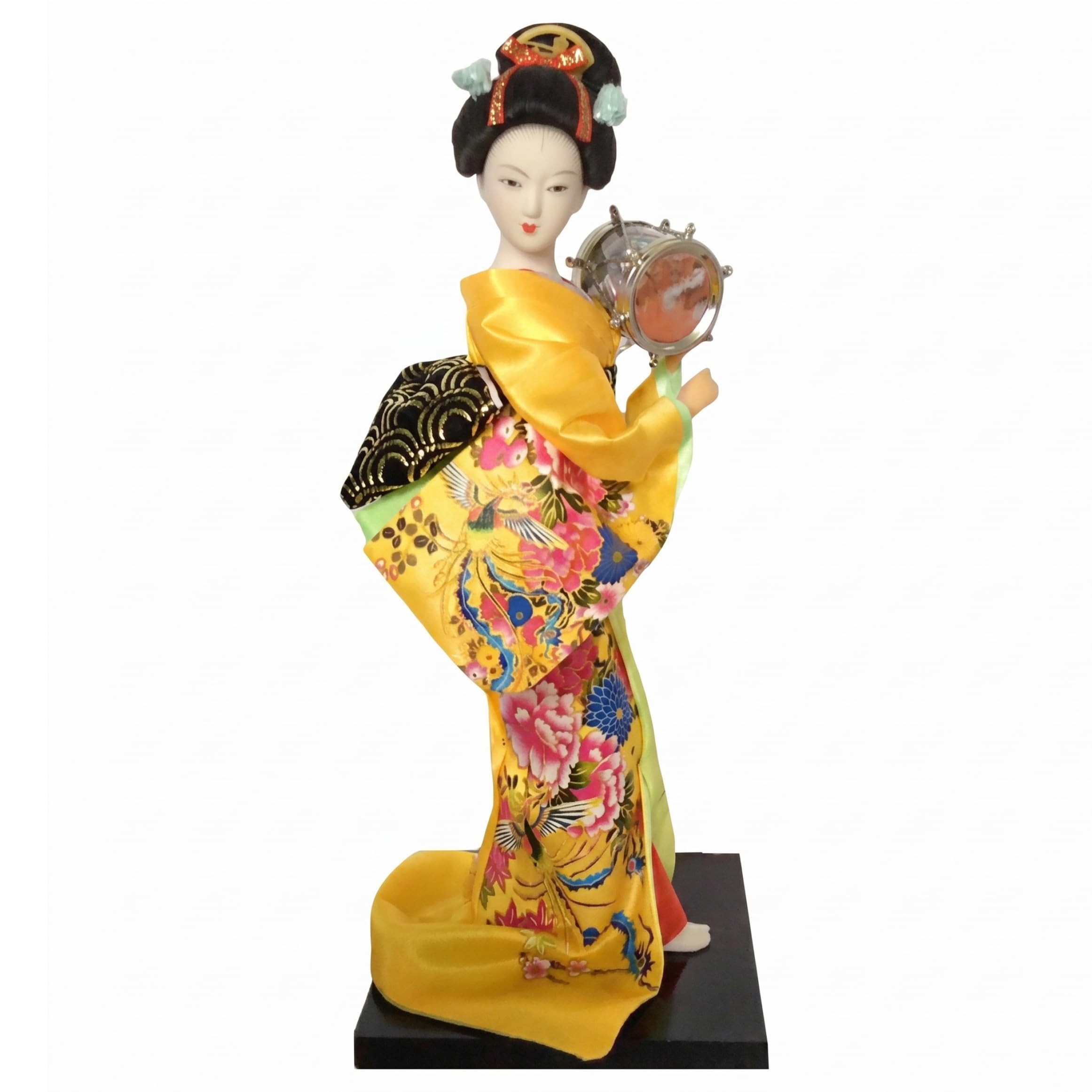 Ngbbby Japanese Doll, Traditional Geisha with Exquisite Clothing Japanese Decor Handcrafted Kimono Figurine, 10 Inch, Figurines