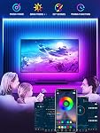 Tyute TV LED Backlights Strip,11.4ft LED Lights Strip for 32-50 inch TV, RGB Color Changing Led TV Light with Remote,Music Sync Bluetooth APP Control USB Lights for Bedroom