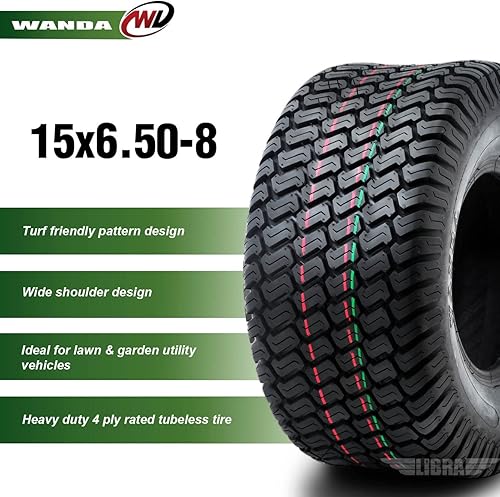 Miniatura 36 de WANDA One 18x7.50-8 Lawn Mower Cart Turf Tires P332 /4PR